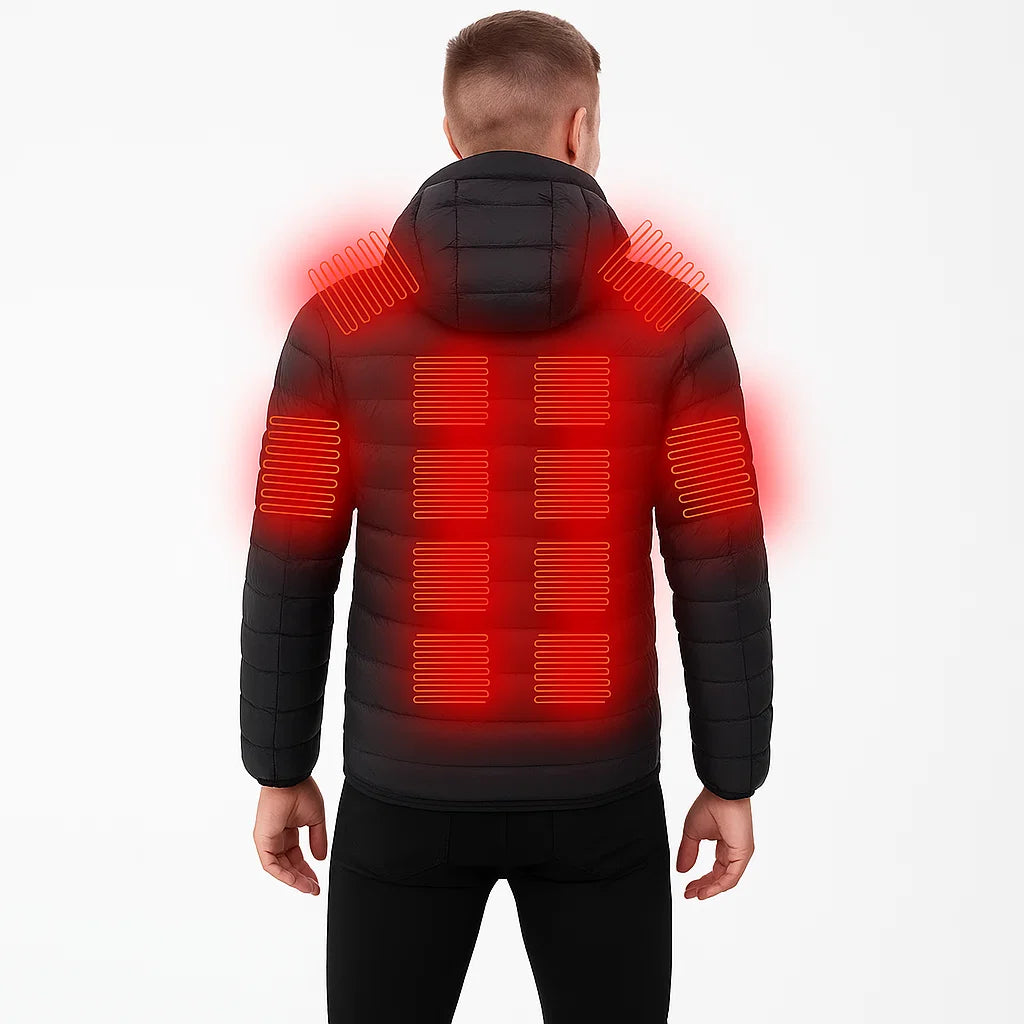 Beheizbare Unisex-Jacke – Wasserdicht, Winddicht & Temperaturregelung für Winterkomfort
