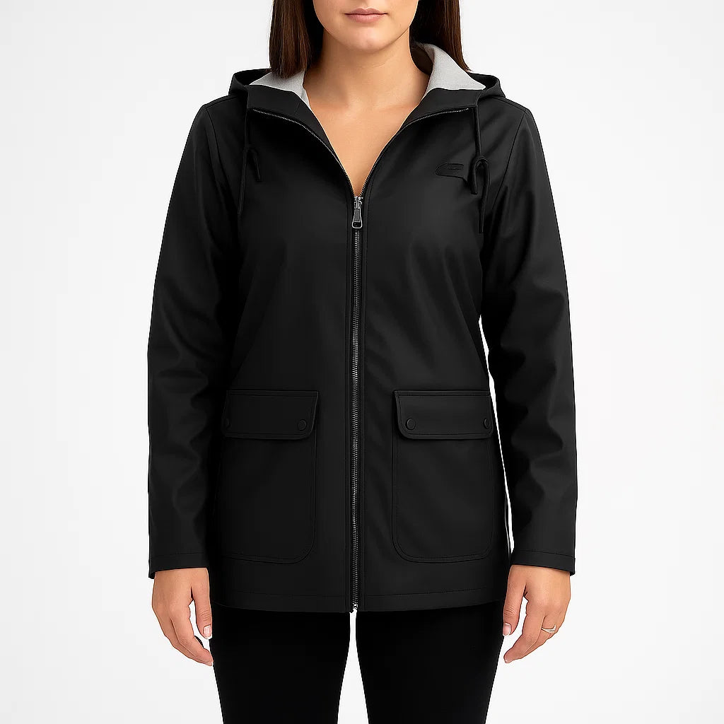 Wasserdichte Damen-Windjacke mit Kapuze