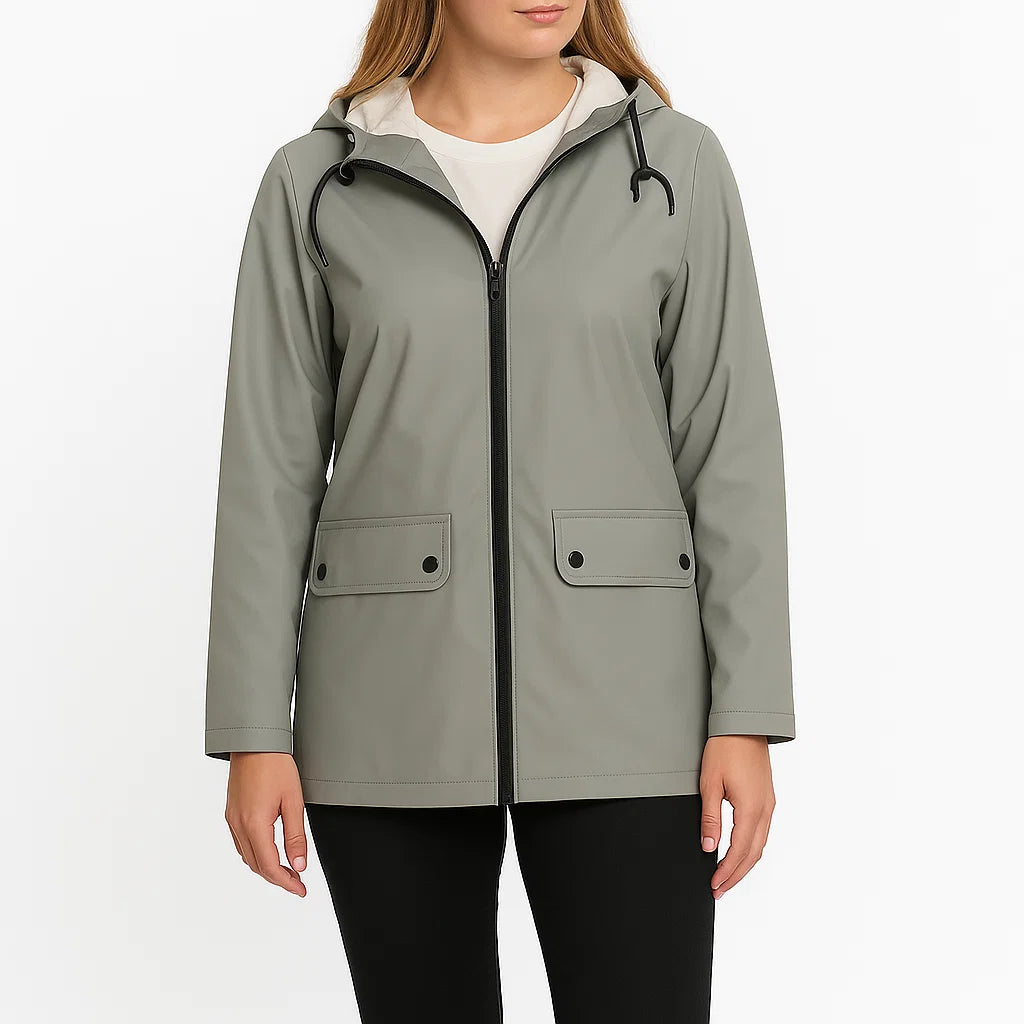 Wasserdichte Damen-Windjacke mit Kapuze