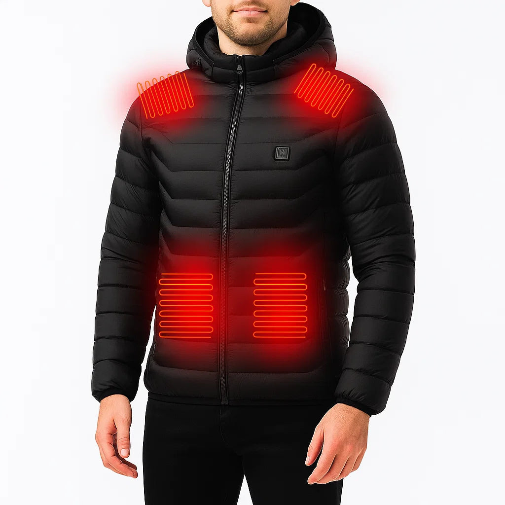 Beheizbare Unisex-Jacke – Wasserdicht, Winddicht & Temperaturregelung für Winterkomfort