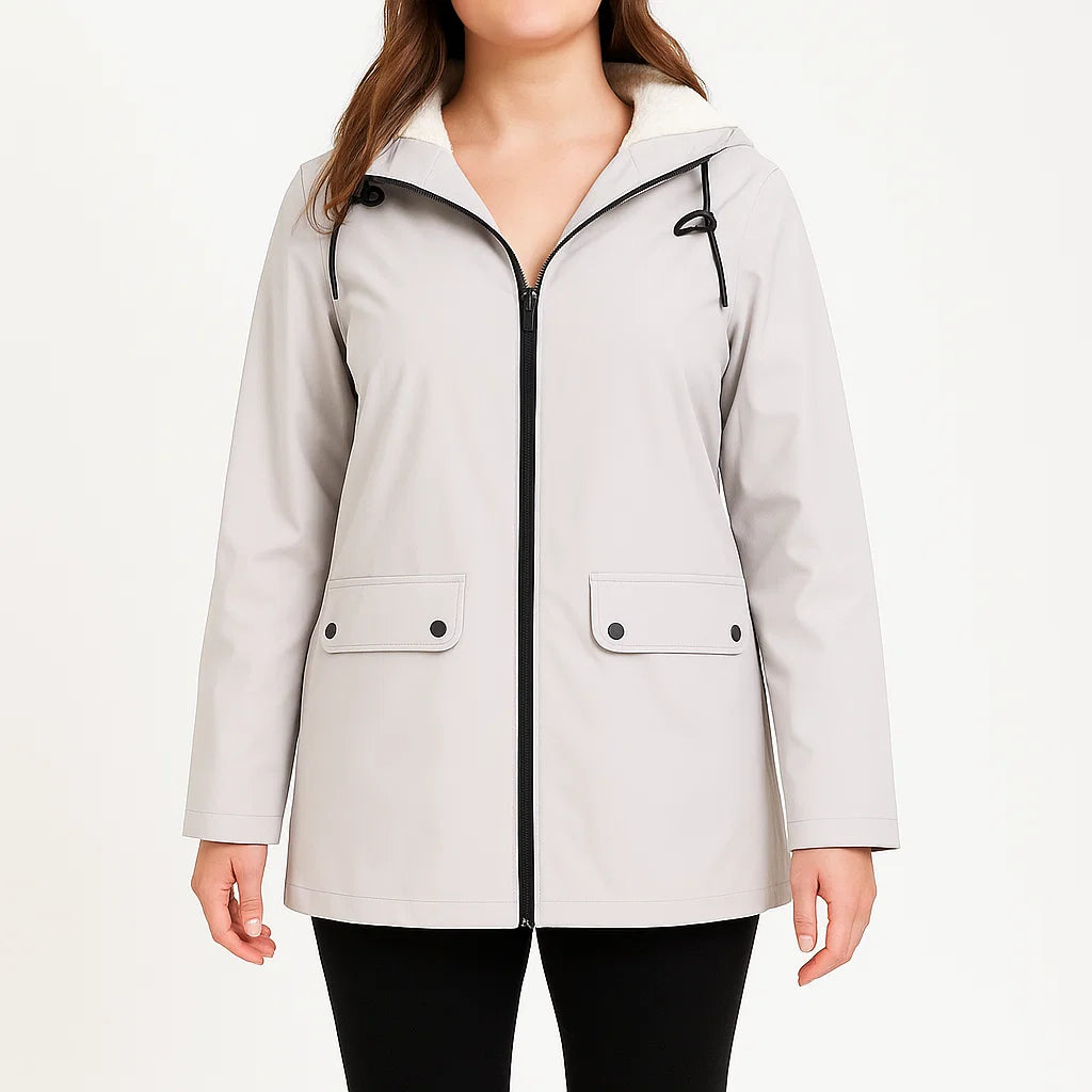 Wasserdichte Damen-Windjacke mit Kapuze