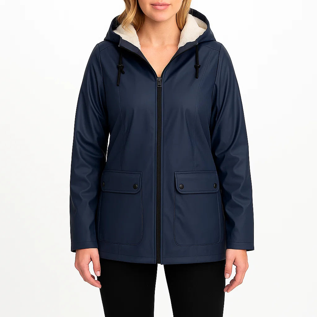 Wasserdichte Damen-Windjacke mit Kapuze