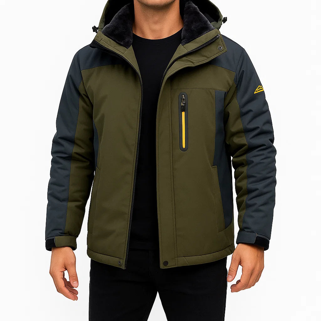 Herren-Winterjacke mit Kapuze – Winddicht, Wasserdicht