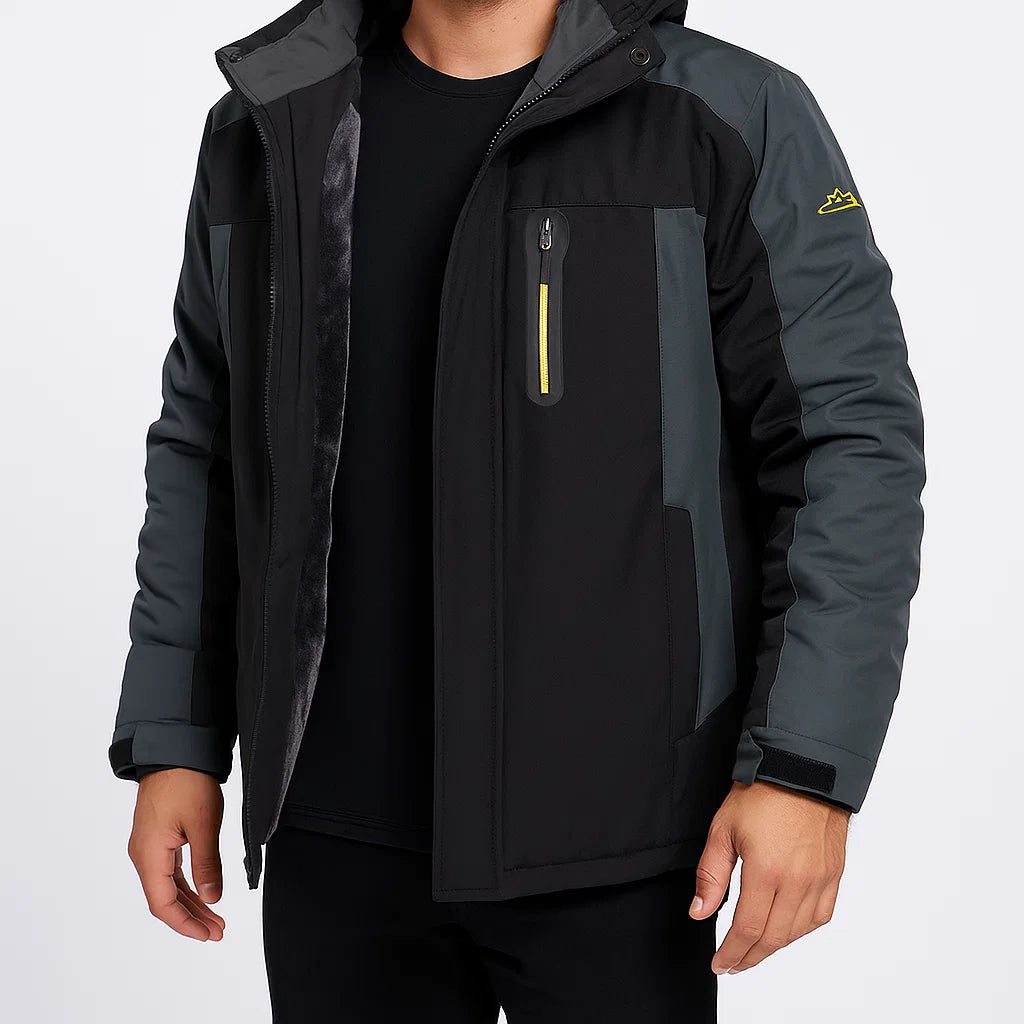 Herren-Winterjacke mit Kapuze – Winddicht, Wasserdicht