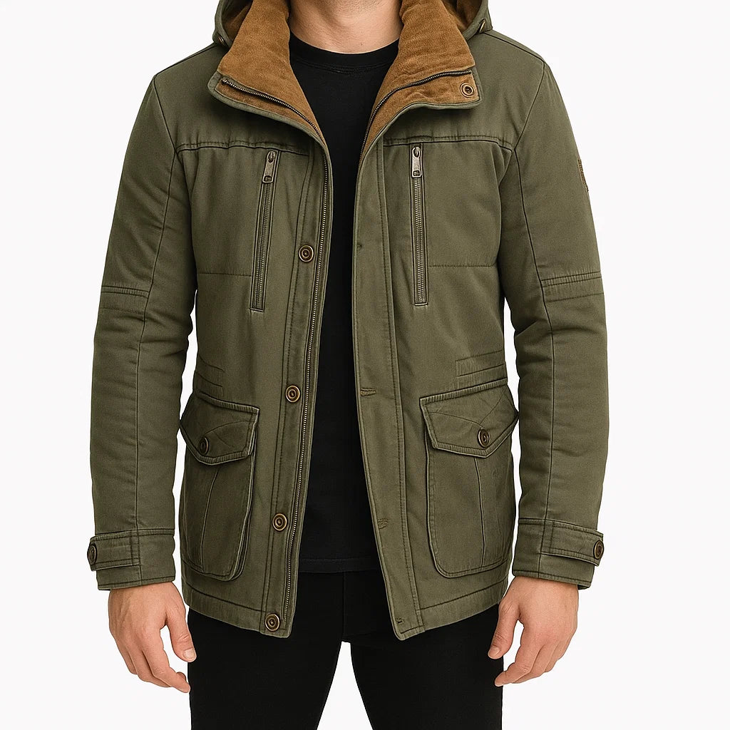 Herren-Winterjacke mit Kapuze – Warme Outdoorjacke