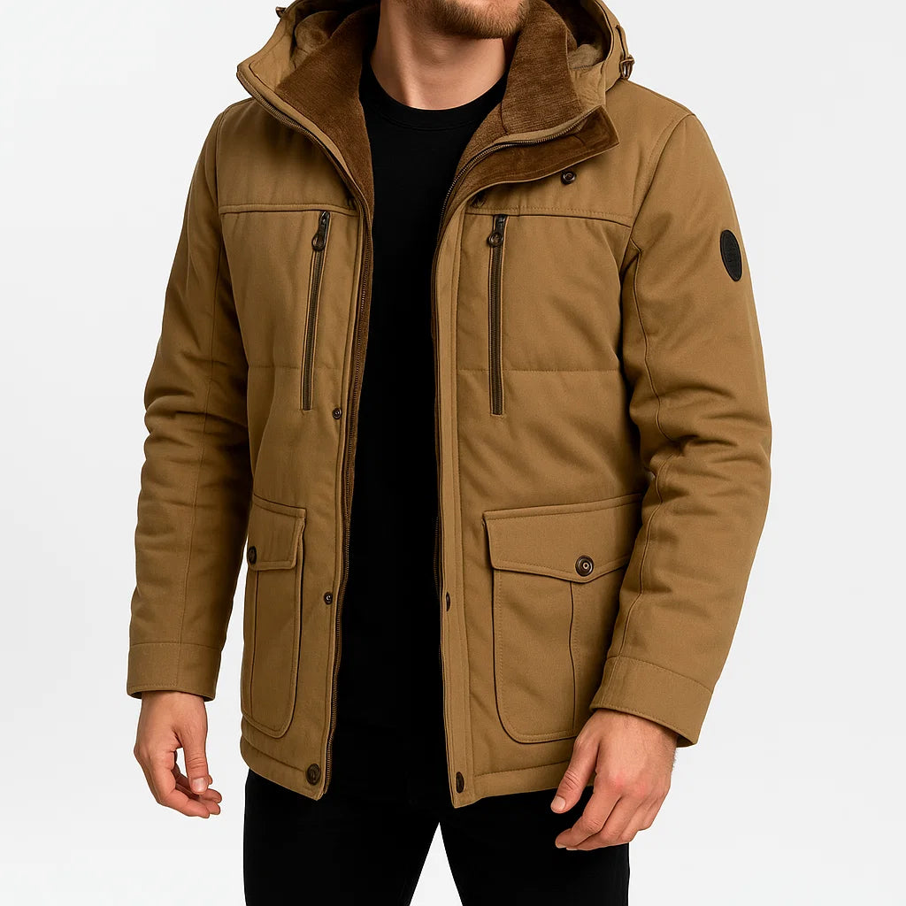 Herren-Winterjacke mit Kapuze – Warme Outdoorjacke