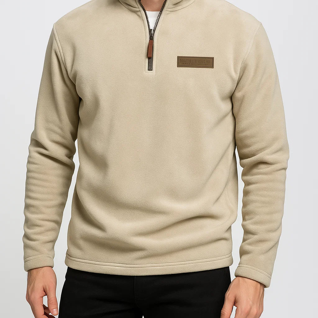 Herren Fleece-Pullover mit Reißverschluss