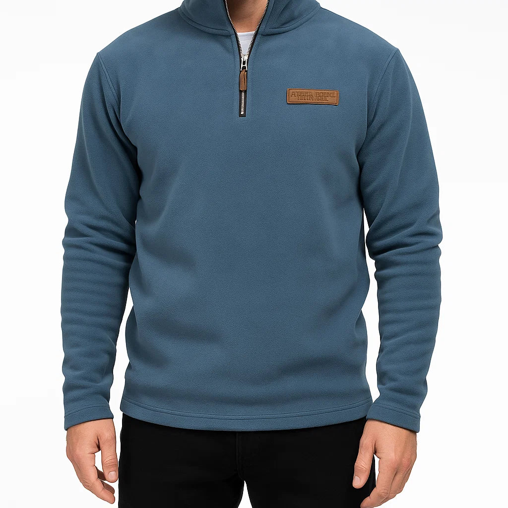 Herren Fleece-Pullover mit Reißverschluss