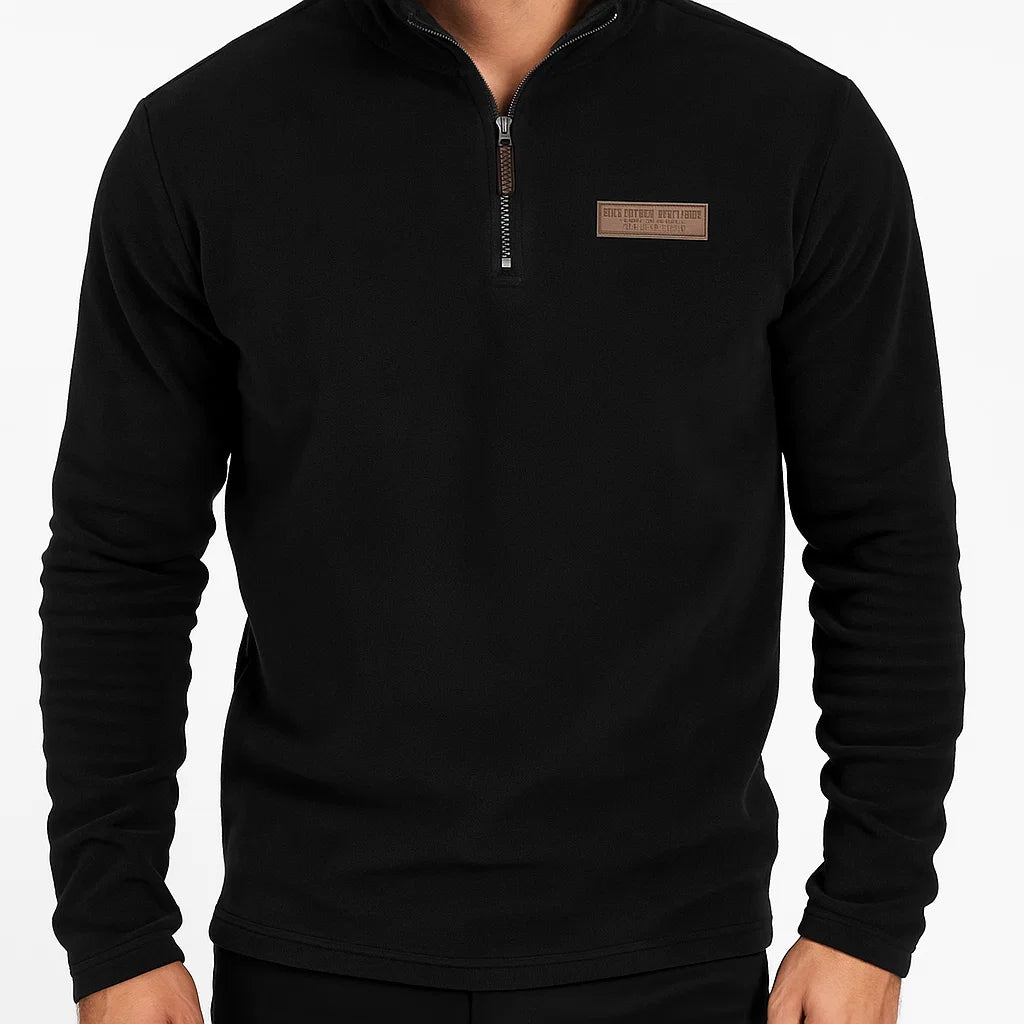 Herren Fleece-Pullover mit Reißverschluss