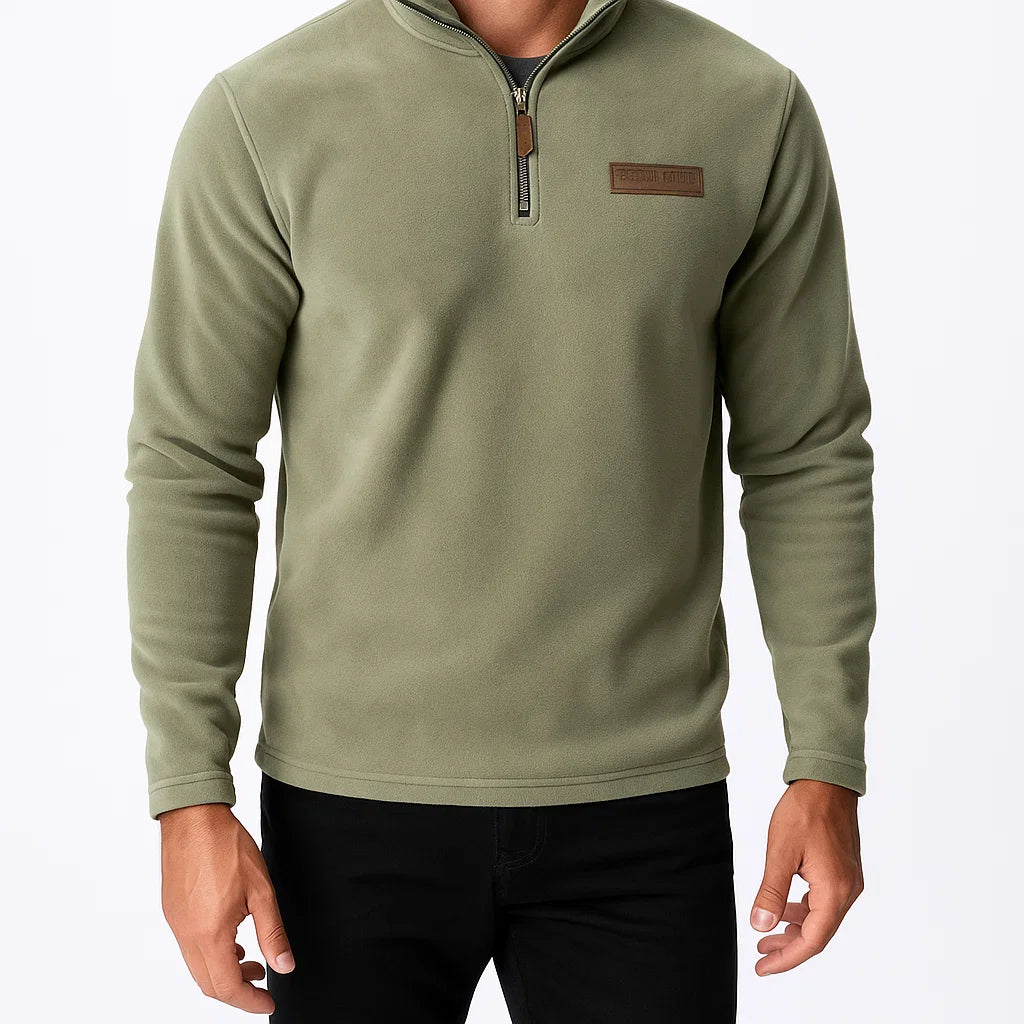 Herren Fleece-Pullover mit Reißverschluss